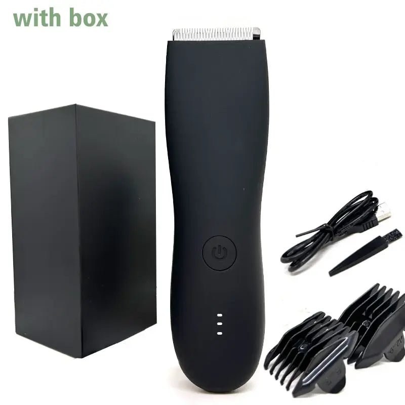 Body Hair Trimmer Shaver for Men Ball Trimmer for Groin Pubic Replaceable Ceramic Blade Groomer Electric Razor Waterproof Clippe.