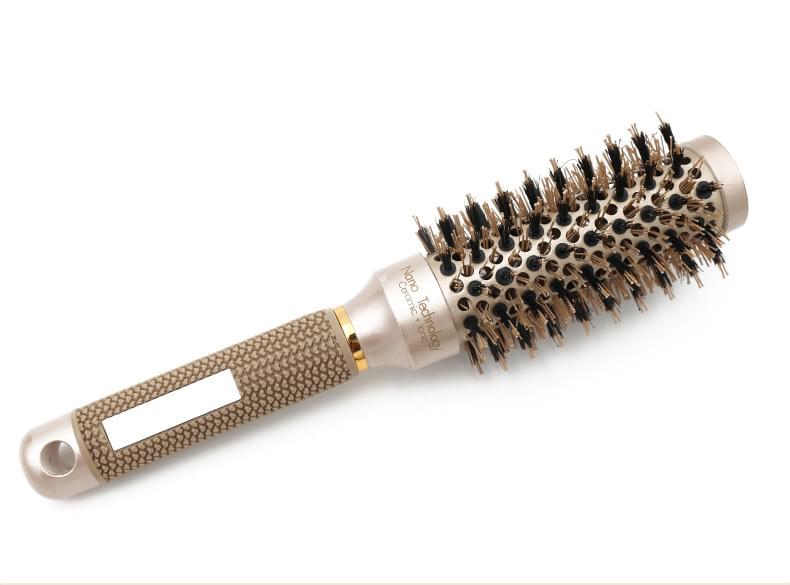 Hair Comb Brush Nano Hairbrush Ceramic Ion Round Barrel Comb Hairdressing Hair Salon Styling Tool.