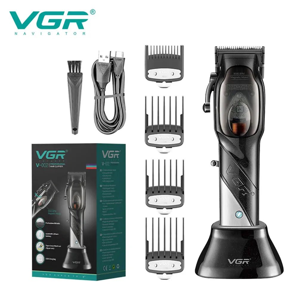 VGR Long Life Hair Trimmer Powerful Power Hair Trimmer Set for Men with Base series hair trimmer - Lux Mart London