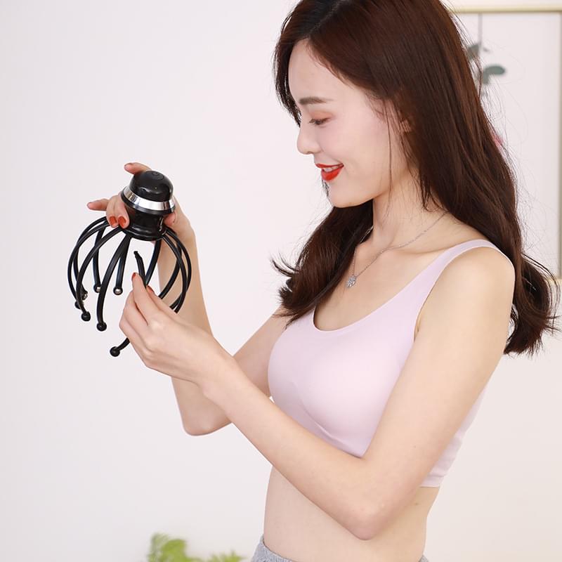 Vibration Head Massager Scalp Relaxation 12 Claw Electric Head Massager Octopus Point Massager Wholesale.