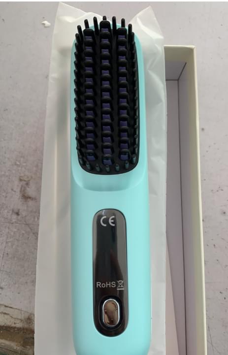 2 In 1 Straight Hair Comb Wireless Hair Straightener Brush Hair Fast Heating Portable Hot Curler USB Charging.