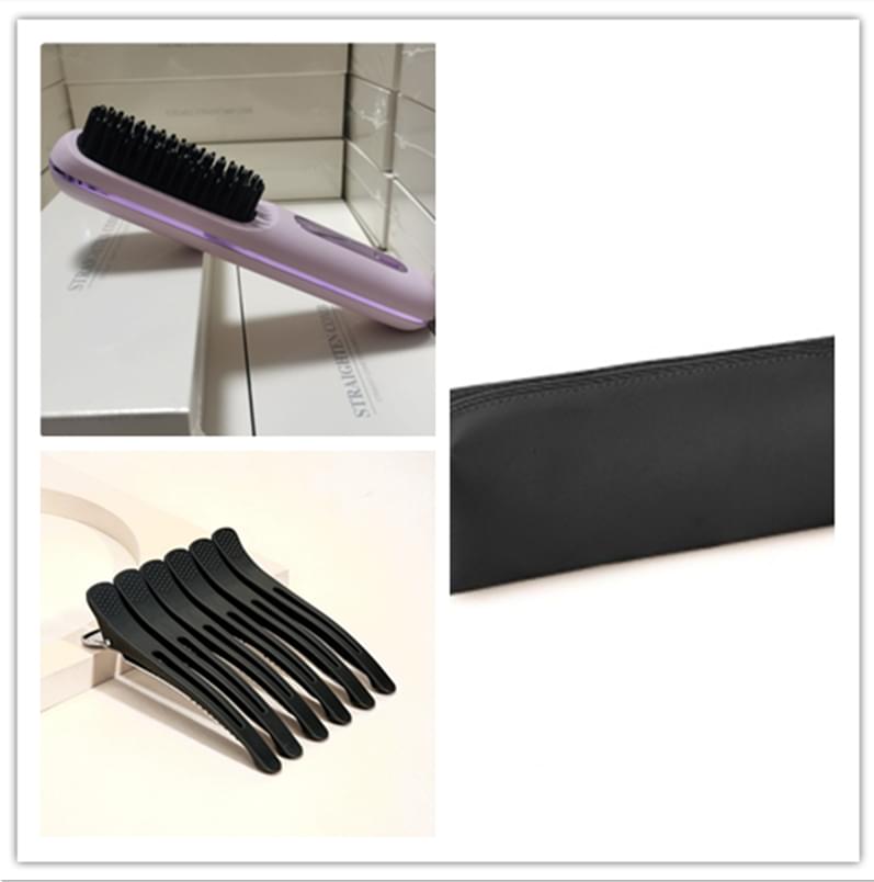 2 In 1 Straight Hair Comb Wireless Hair Straightener Brush Hair Fast Heating Portable Hot Curler USB Charging.