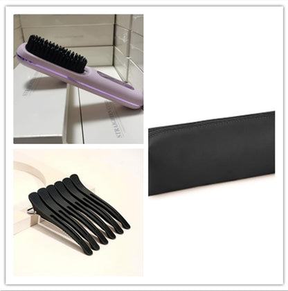 2 In 1 Straight Hair Comb Wireless Hair Straightener Brush Hair Fast Heating Portable Hot Curler USB Charging.