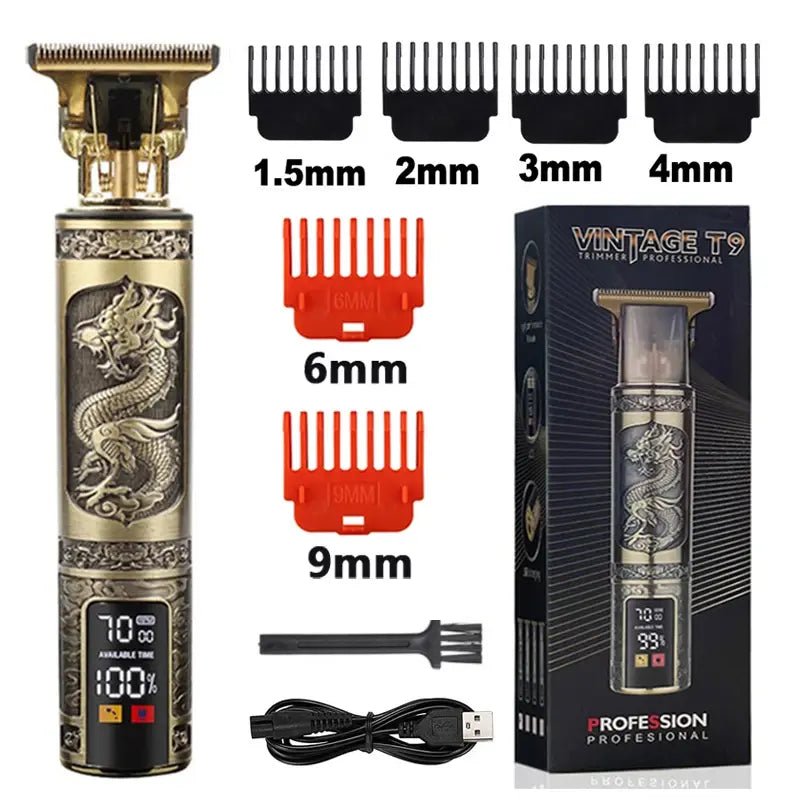 2023 T9 Hair Trimmer Barber Hair Clipper Cordless Hair Cutting Machine Beard Trimmer Shaving Machine Electric Razor Men Shaver.