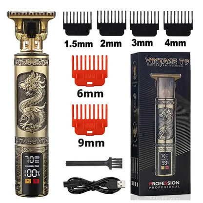 2023 T9 Hair Trimmer Barber Hair Clipper Cordless Hair Cutting Machine Beard Trimmer Shaving Machine Electric Razor Men Shaver.