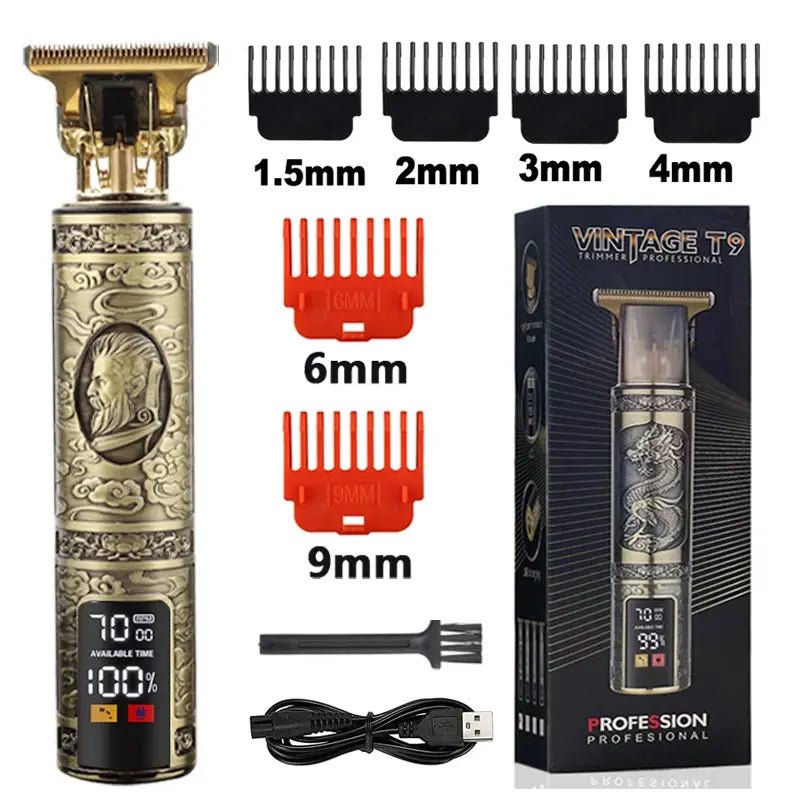 2023 T9 Hair Trimmer Barber Hair Clipper Cordless Hair Cutting Machine Beard Trimmer Shaving Machine Electric Razor Men Shaver - Lux Mart London