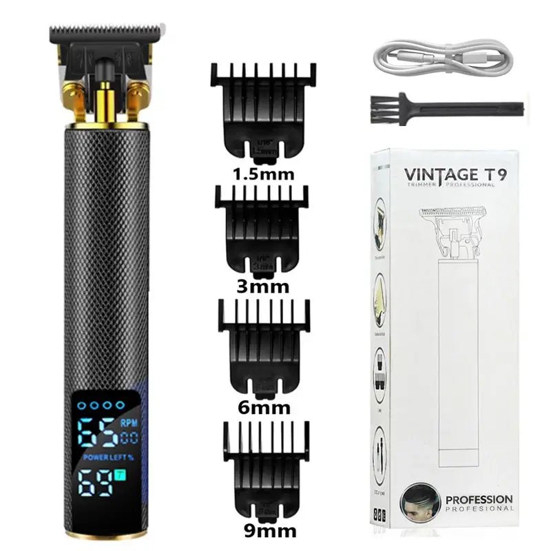 2023 T9 Hair Trimmer Barber Hair Clipper Cordless Hair Cutting Machine Beard Trimmer Shaving Machine Electric Razor Men Shaver - Lux Mart London