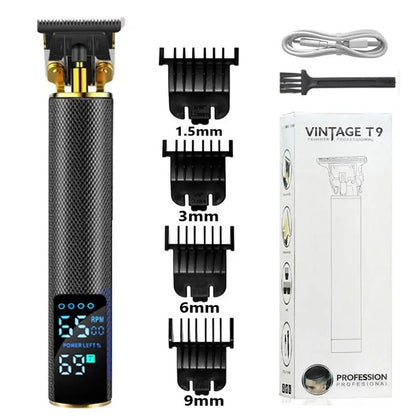2023 T9 Hair Trimmer Barber Hair Clipper Cordless Hair Cutting Machine Beard Trimmer Shaving Machine Electric Razor Men Shaver - Lux Mart London