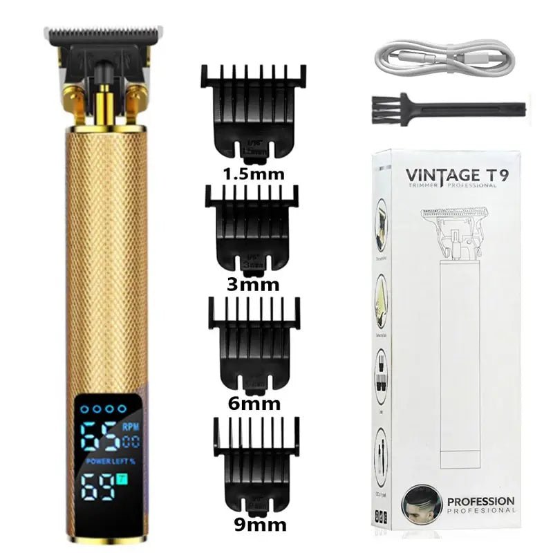 2023 T9 Hair Trimmer Barber Hair Clipper Cordless Hair Cutting Machine Beard Trimmer Shaving Machine Electric Razor Men Shaver - Lux Mart London