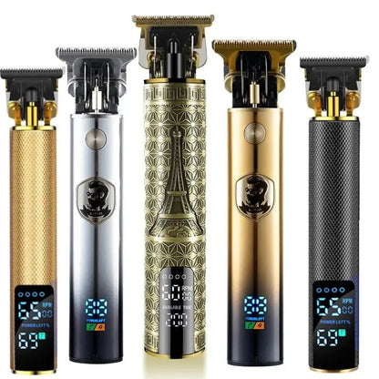 2023 T9 Hair Trimmer Barber Hair Clipper Cordless Hair Cutting Machine Beard Trimmer Shaving Machine Electric Razor Men Shaver.