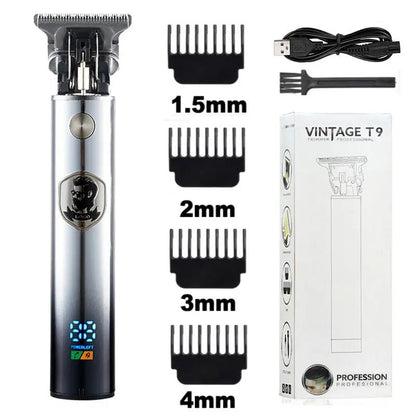 2023 T9 Hair Trimmer Barber Hair Clipper Cordless Hair Cutting Machine Beard Trimmer Shaving Machine Electric Razor Men Shaver - Lux Mart London