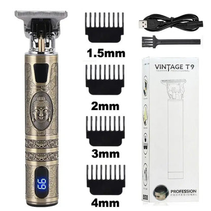 2023 T9 Hair Trimmer Barber Hair Clipper Cordless Hair Cutting Machine Beard Trimmer Shaving Machine Electric Razor Men Shaver - Lux Mart London