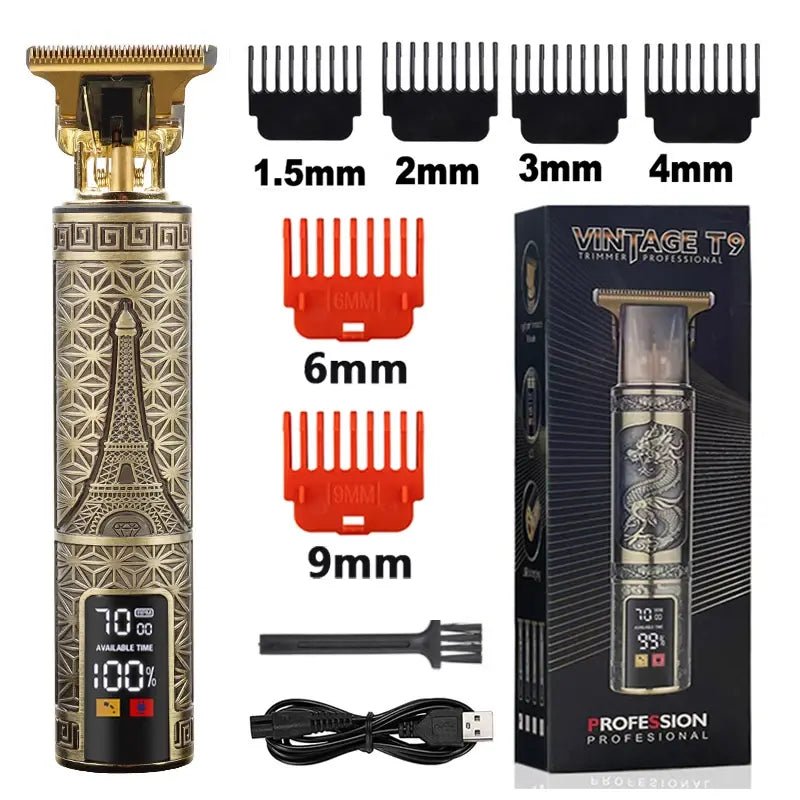 2023 T9 Hair Trimmer Barber Hair Clipper Cordless Hair Cutting Machine Beard Trimmer Shaving Machine Electric Razor Men Shaver - Lux Mart London