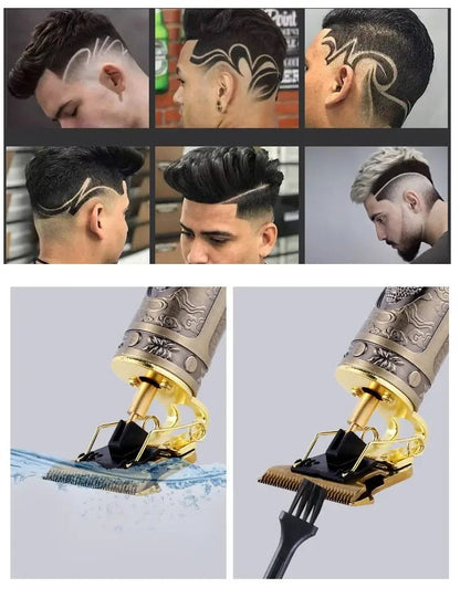 2023 T9 Hair Trimmer Barber Hair Clipper Cordless Hair Cutting Machine Beard Trimmer Shaving Machine Electric Razor Men Shaver.