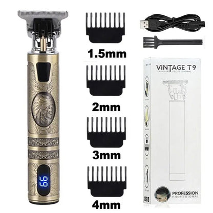 2023 T9 Hair Trimmer Barber Hair Clipper Cordless Hair Cutting Machine Beard Trimmer Shaving Machine Electric Razor Men Shaver - Lux Mart London