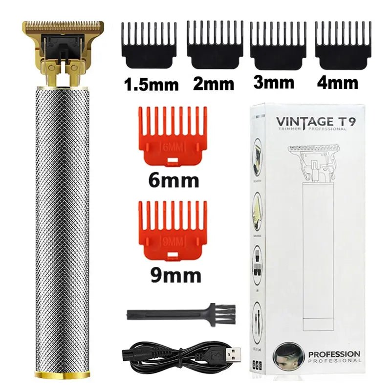 2023 T9 Hair Trimmer Barber Hair Clipper Cordless Hair Cutting Machine Beard Trimmer Shaving Machine Electric Razor Men Shaver - Lux Mart London