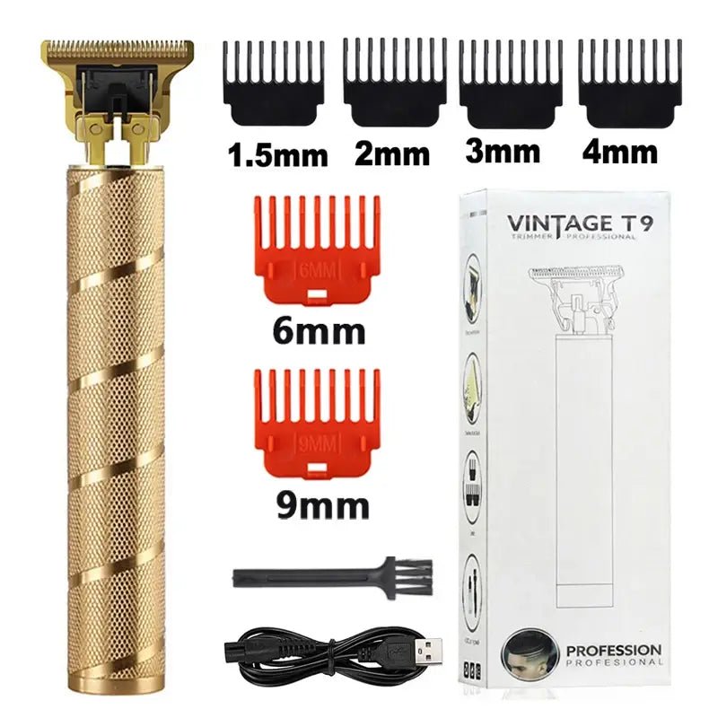 2023 T9 Hair Trimmer Barber Hair Clipper Cordless Hair Cutting Machine Beard Trimmer Shaving Machine Electric Razor Men Shaver - Lux Mart London