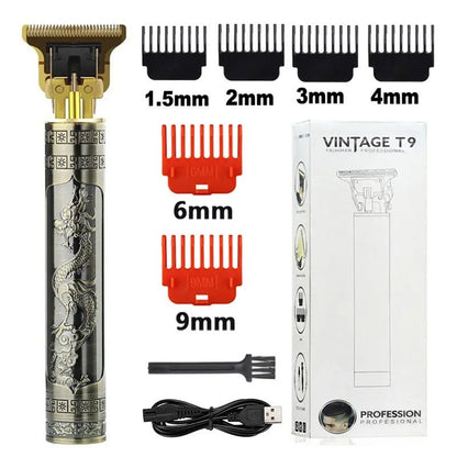 2023 T9 Hair Trimmer Barber Hair Clipper Cordless Hair Cutting Machine Beard Trimmer Shaving Machine Electric Razor Men Shaver - Lux Mart London