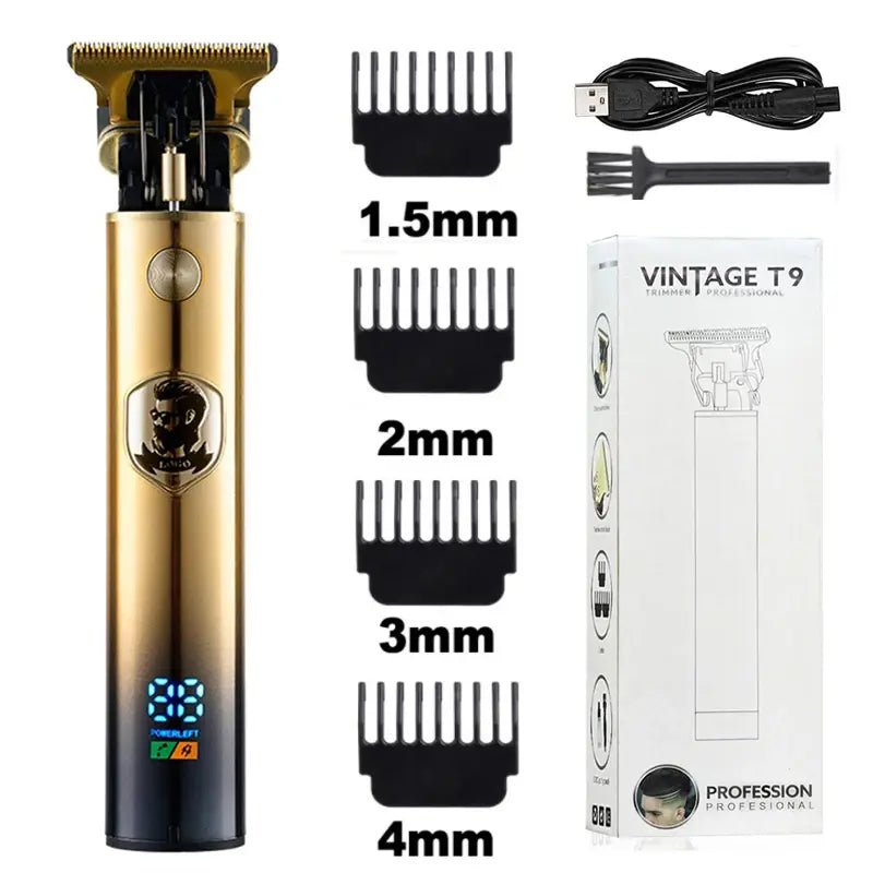 2023 T9 Hair Trimmer Barber Hair Clipper Cordless Hair Cutting Machine Beard Trimmer Shaving Machine Electric Razor Men Shaver - Lux Mart London