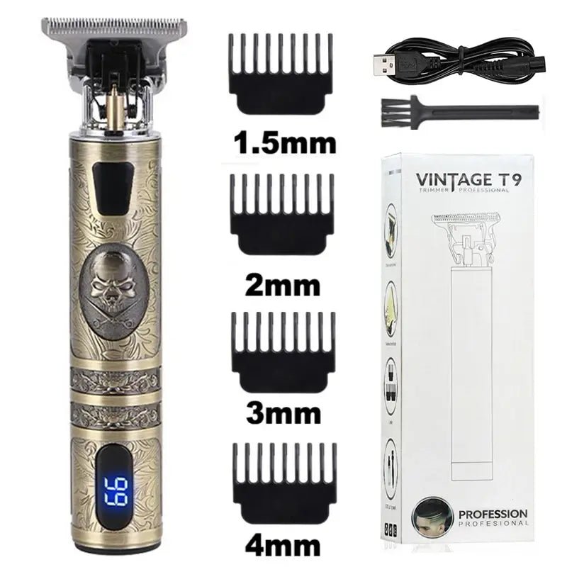 2023 T9 Hair Trimmer Barber Hair Clipper Cordless Hair Cutting Machine Beard Trimmer Shaving Machine Electric Razor Men Shaver - Lux Mart London