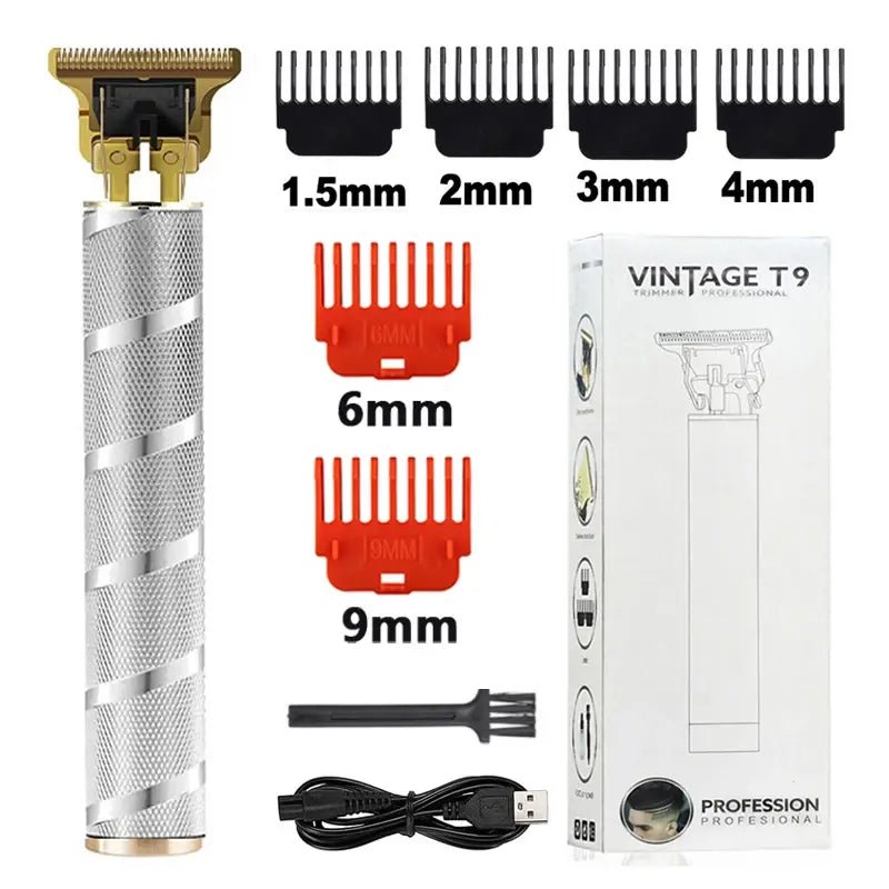 2023 T9 Hair Trimmer Barber Hair Clipper Cordless Hair Cutting Machine Beard Trimmer Shaving Machine Electric Razor Men Shaver - Lux Mart London