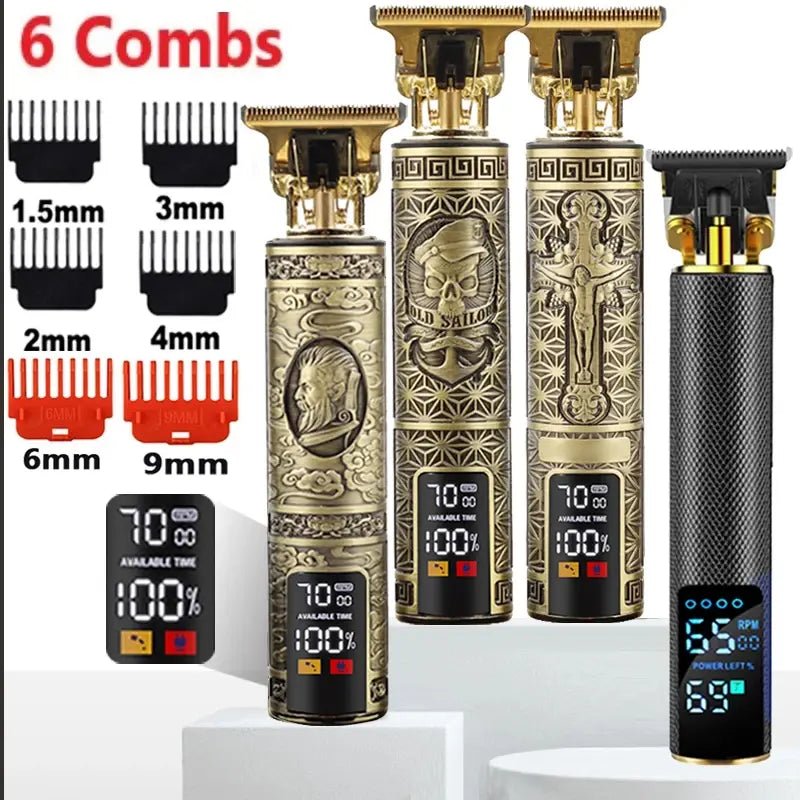 2023 T9 Hair Trimmer Barber Hair Clipper Cordless Hair Cutting Machine Beard Trimmer Shaving Machine Electric Razor Men Shaver.
