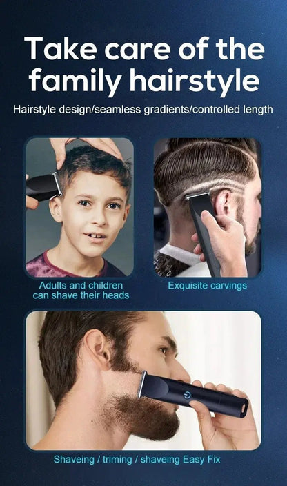 2026New Electric Hair Clipper Hair Trimmer for Men Body Groomer & Pubic Waterproof Hair Trimmer Replaceable Ceramic Blade.