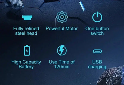 2026New Electric Hair Clipper Hair Trimmer for Men Body Groomer & Pubic Waterproof Hair Trimmer Replaceable Ceramic Blade.
