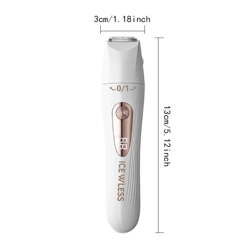 3-in-1 hair trimmer, electric digital hair trimmer, women's bikini hair remover, suitable for eyebrows, armpits, and body.