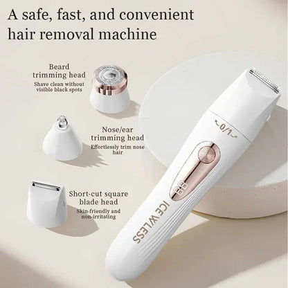 3-in-1 hair trimmer, electric digital hair trimmer, women's bikini hair remover, suitable for eyebrows, armpits, and body.