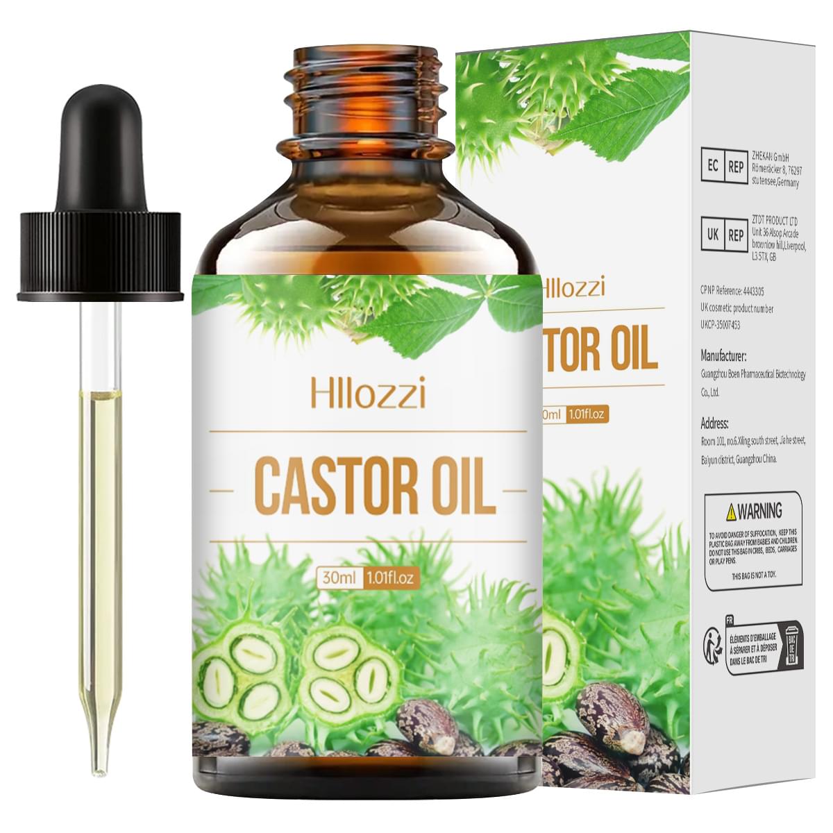 30ml Organic Oil Aromatherapy Massage Aromatic Skin Care Castor Oil - Lux Mart London