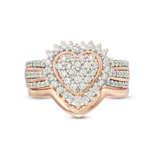 Heart-shaped Ring Trendy And Fashionable