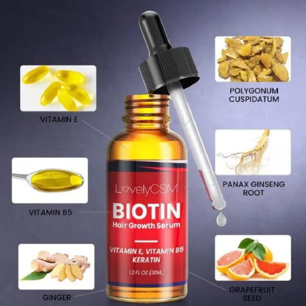 Anti-hair Loss Serum Ginger Oil Serum Hair Regeneration Care Biotin.
