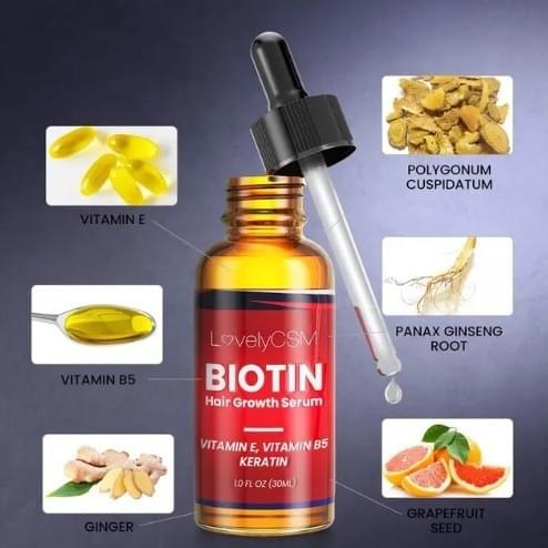 Anti-hair Loss Serum Ginger Oil Serum Hair Regeneration Care Biotin.