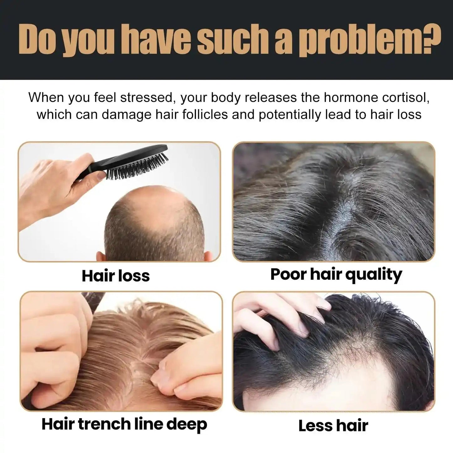 Anti-hair Loss Solid Thick Fluffy Hair Soft Strong Repair Shampoo.