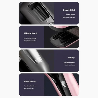 Automatic Split End Hair Trimmer Damaged Hair Cutter No Hurt Hair Repair Frizzy Dry Split Ends Straight Smooth Hair Styling Tool - Lux Mart London
