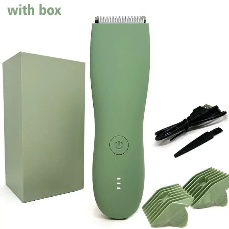 Body Hair Trimmer Shaver for Men Ball Trimmer for Groin Pubic Replaceable Ceramic Blade Groomer Electric Razor Waterproof Clippe.