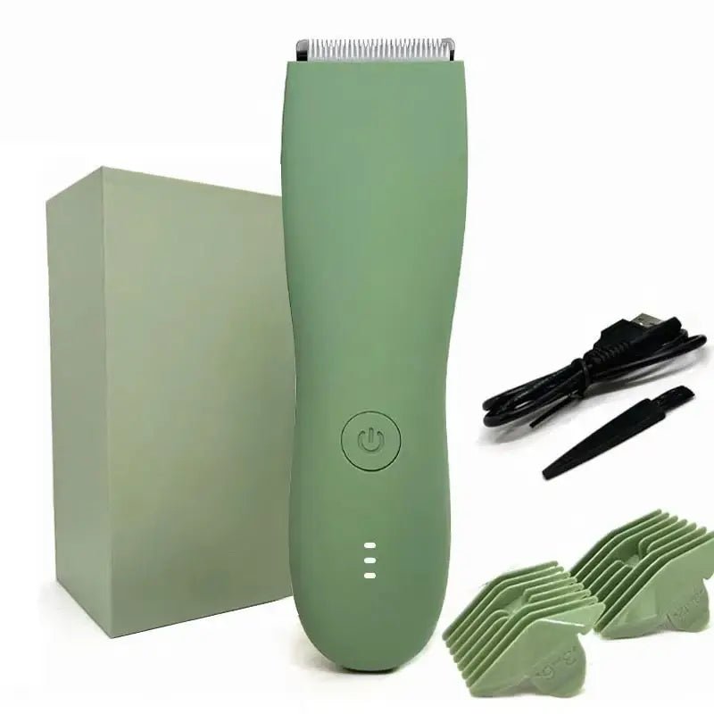 Body Hair Trimmer Shaver for Men Ball Trimmer for Groin Pubic Replaceable Ceramic Blade Groomer Electric Razor Waterproof Clippe.