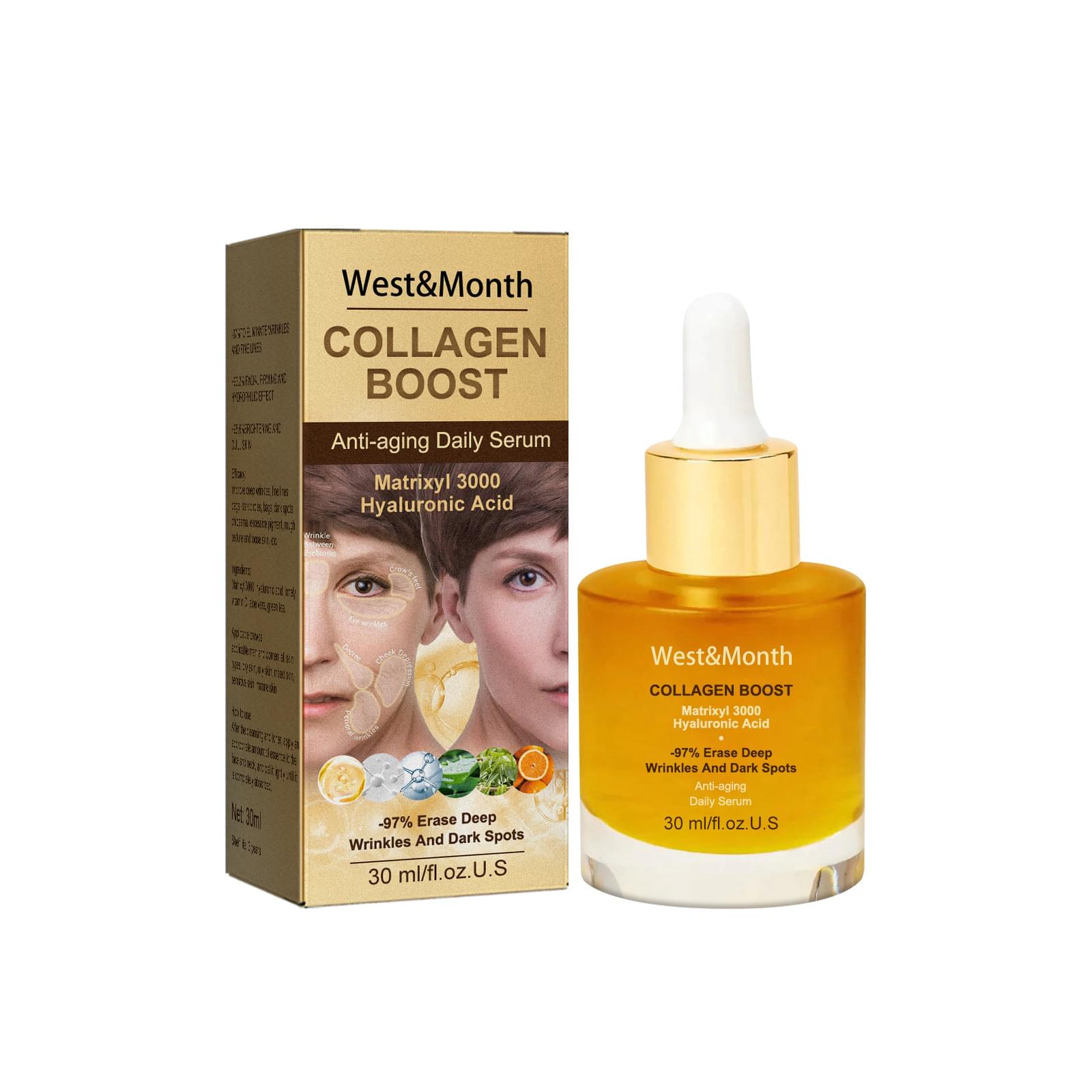 Collagen Anti-wrinkle Serum Lightens Spots Hydrates And Moisturizes.
