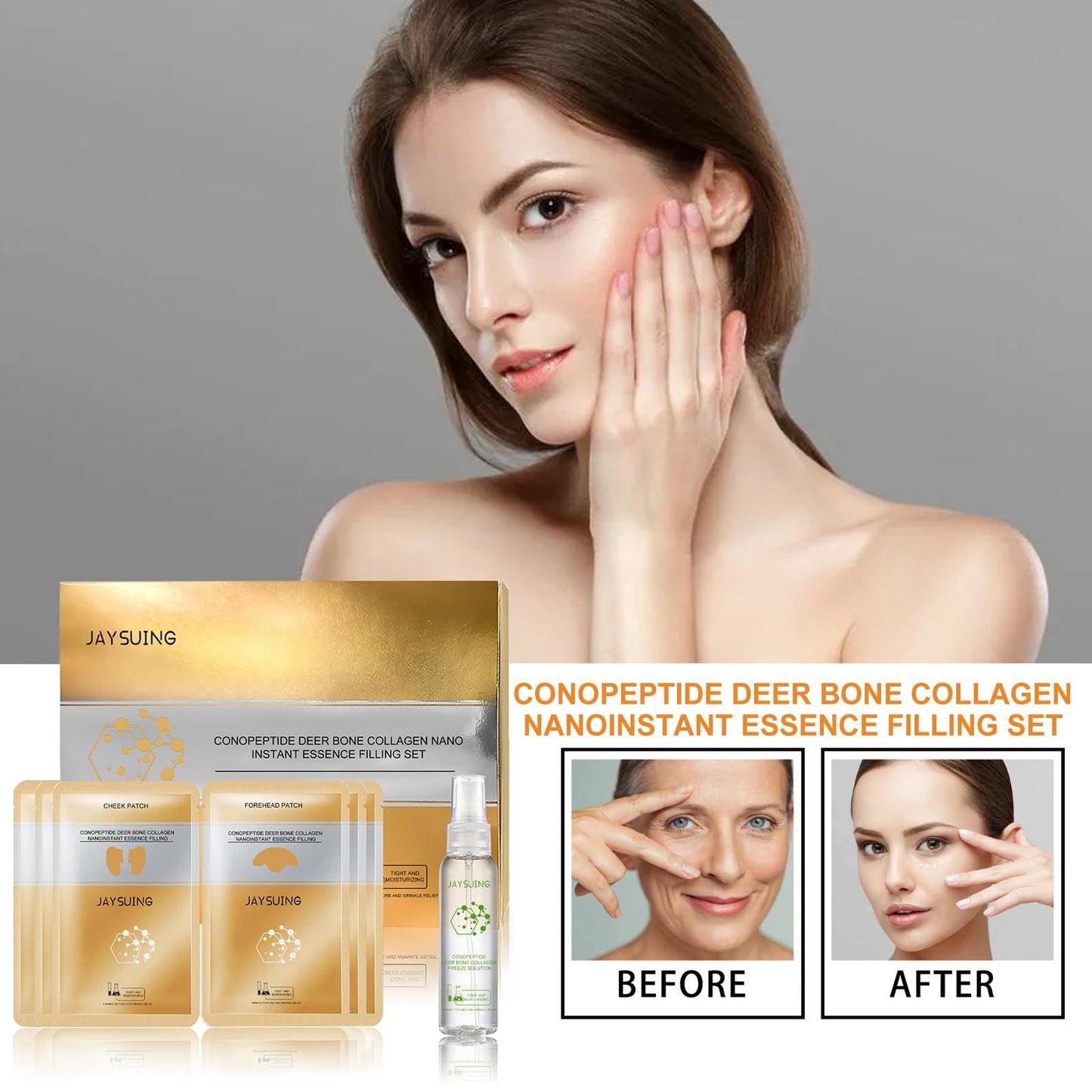 Cone Shell Peptide Deer Collagen Serum Set.