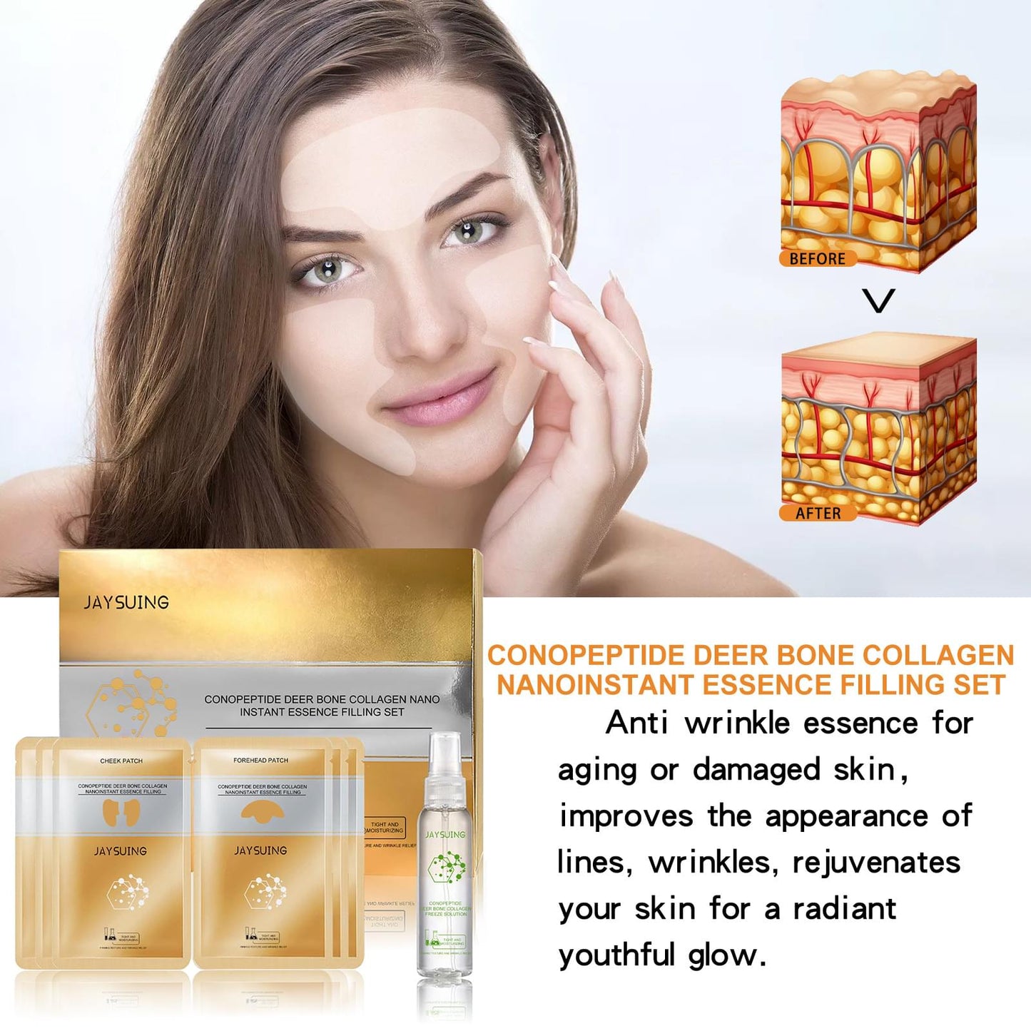 Cone Shell Peptide Deer Collagen Serum Set.