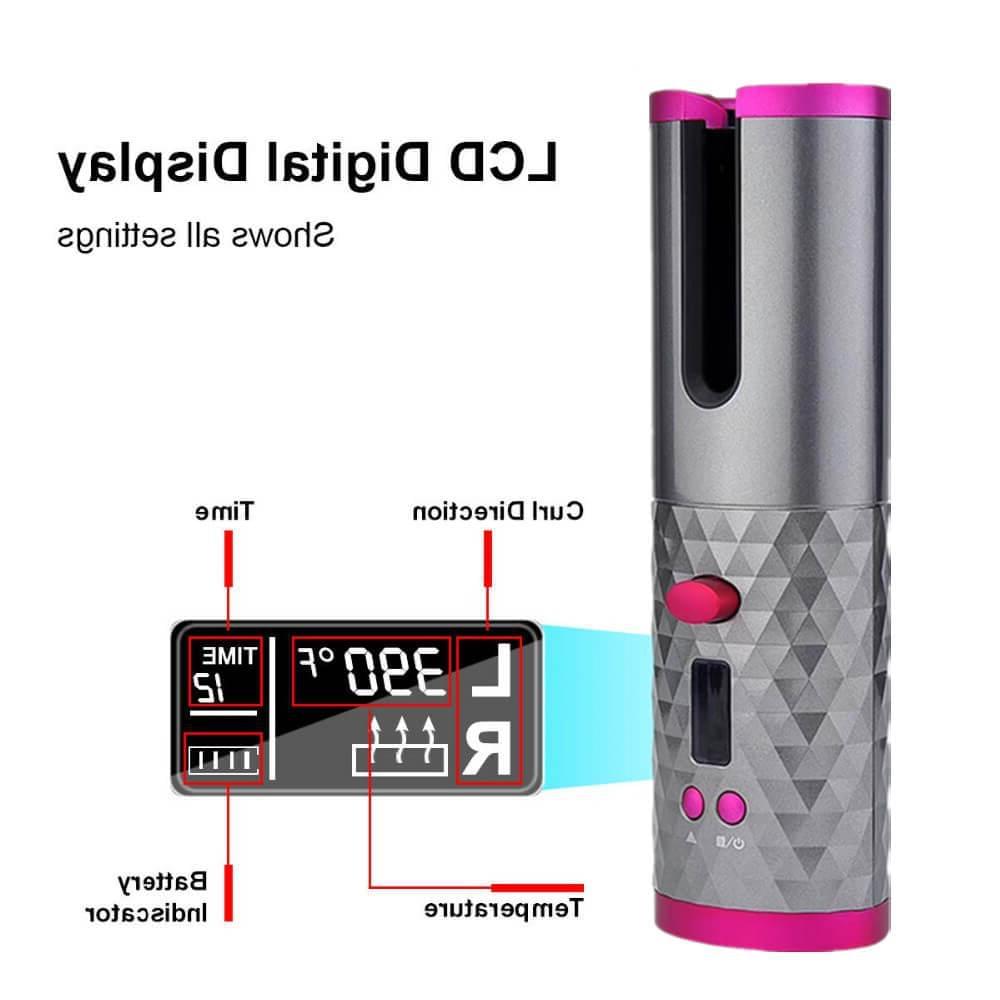 Cordless Automatic Hair Curler Iron Wireless Curling Iron.
