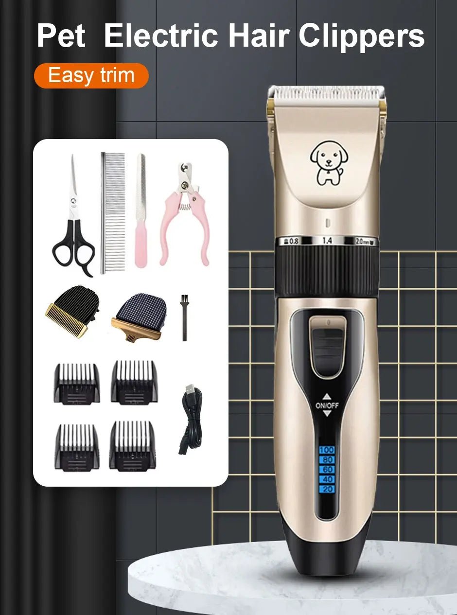 Dog Clipper Dog Hair Clippers Grooming (Pet/Cat/Dog/Rabbit) Haircut Trimmer Shaver Set PetsFader.