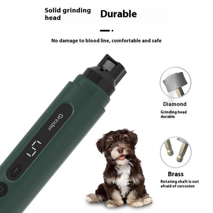 Dog Nail Grinder Electric Pet Nail Trimmers Rechargeable Cat Nail Grinders Super Quiet With 5-Speed Setting For Small Medium Large Dogs Cats Claw Care Pet Products.