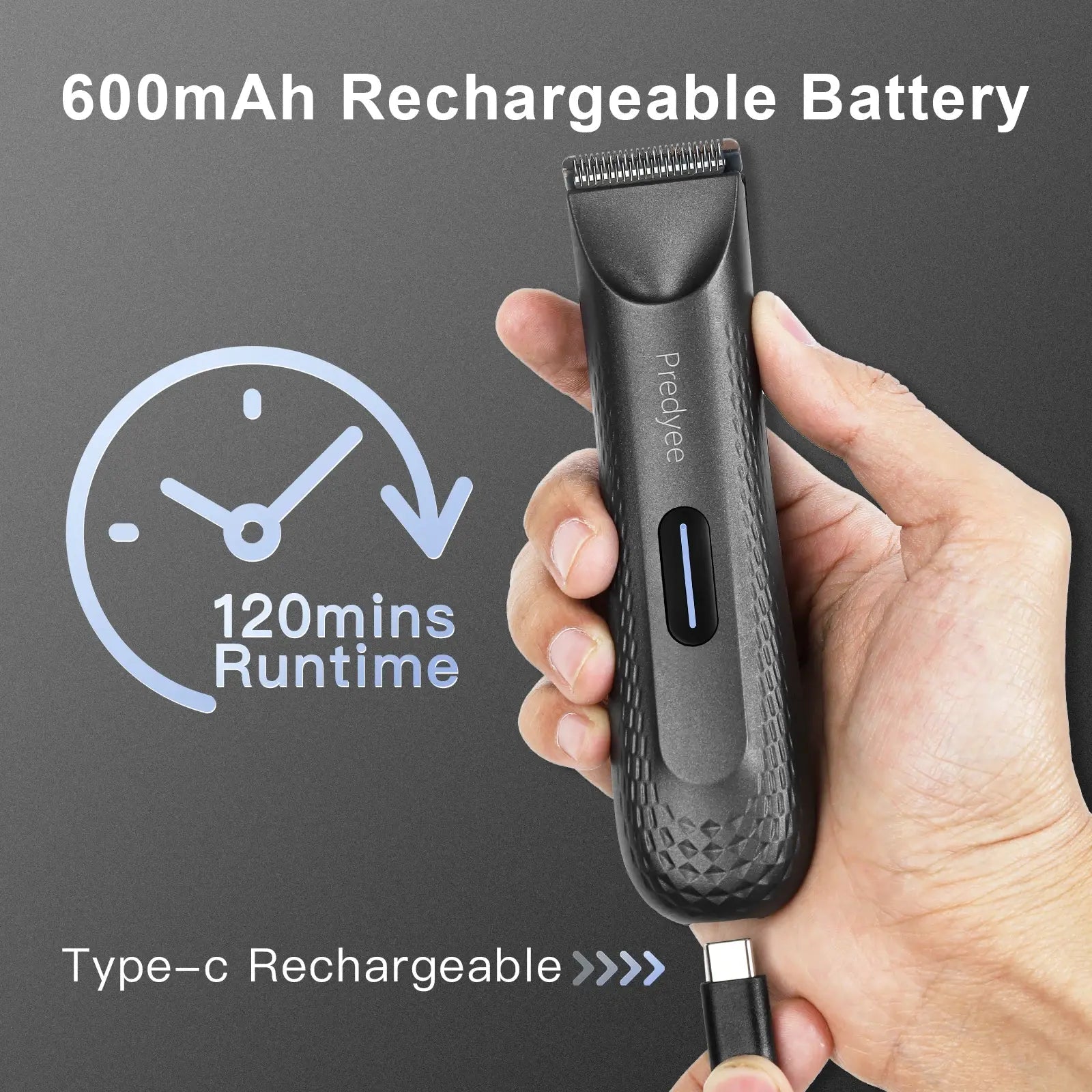 Electric Groin Hair Trimmer for Men,Body Groomer & Pubic Waterproof Hair Trimmer,Replaceable Ceramic Blade.