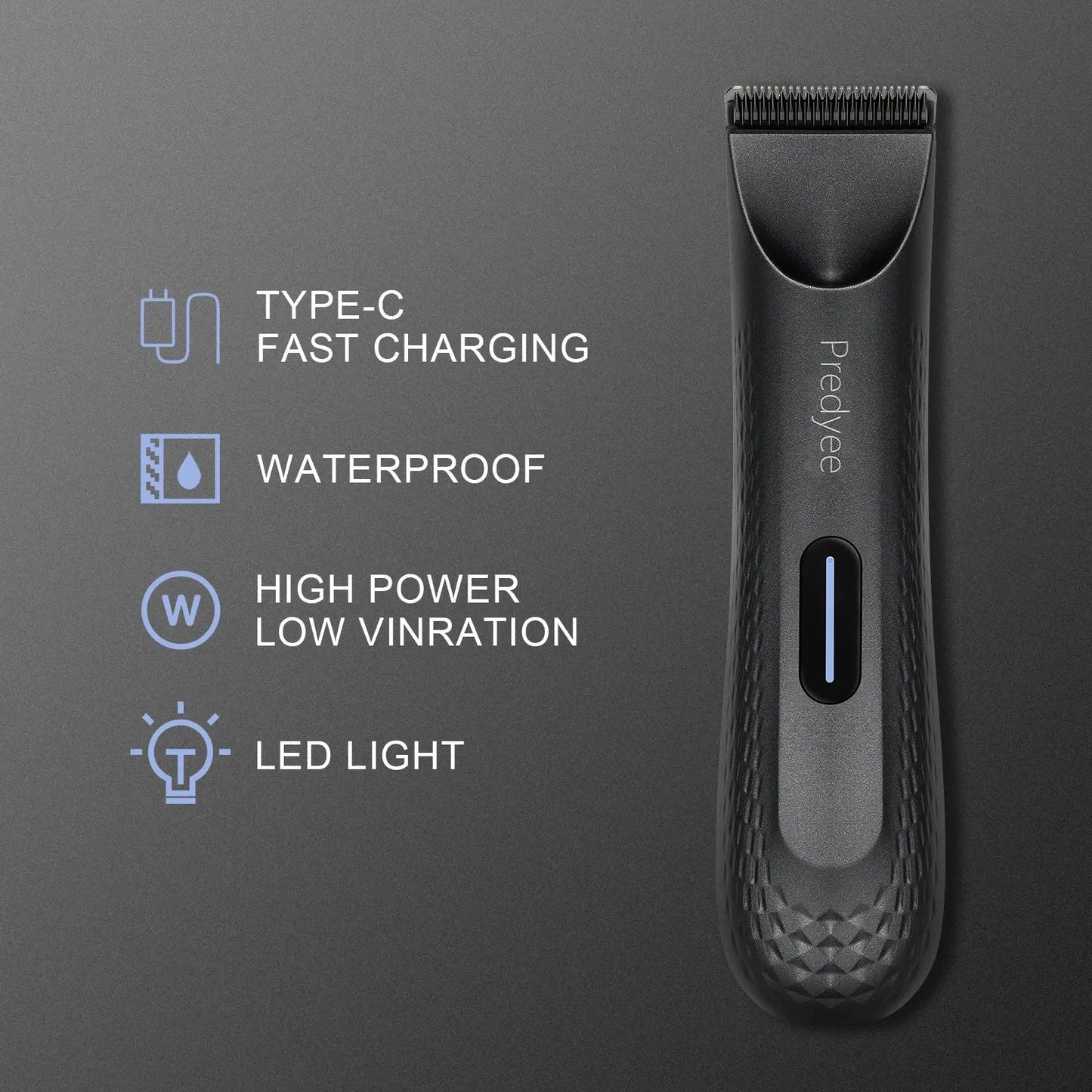 Electric Groin Hair Trimmer for Men,Body Groomer & Pubic Waterproof Hair Trimmer,Replaceable Ceramic Blade.
