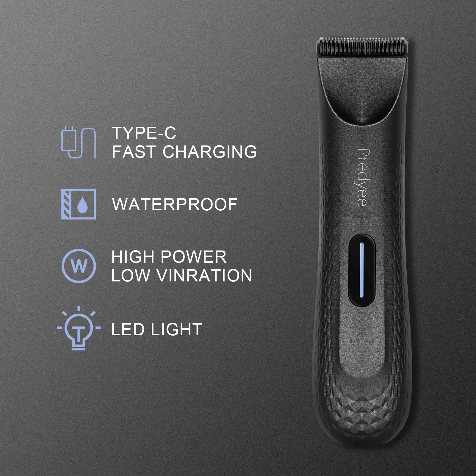 Electric Groin Hair Trimmer for Men,Body Groomer & Pubic Waterproof Hair Trimmer,Replaceable Ceramic Blade.