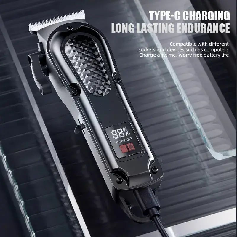 Electric Hair Clipper Bald Head Grooming Tool Self-Shaving Reasoning Barber Machine for Professional And Home Use.