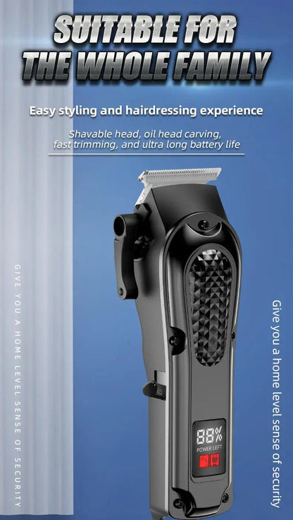 Electric Hair Clipper Bald Head Grooming Tool Self-Shaving Reasoning Barber Machine for Professional And Home Use.