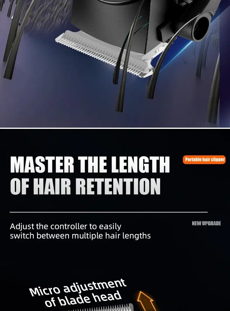 Electric Hair Clipper Bald Head Grooming Tool Self-Shaving Reasoning Barber Machine for Professional And Home Use.